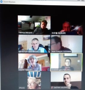 Les administrateurs des Amis du Perche de l'Orne en visio-conférence