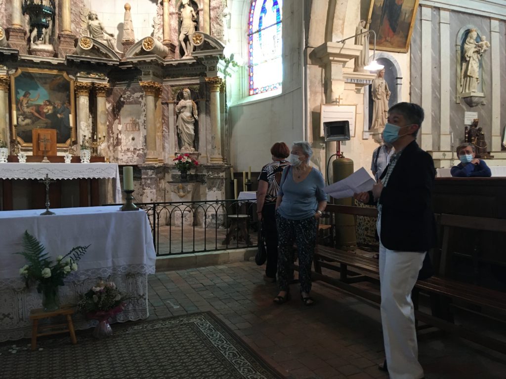 Visite de l'église de Luigny, sous la conduite de Rosine Cleyet-Michaud, AG des Amis du Perche d'Eure-et-Loir, 13 juin 2021