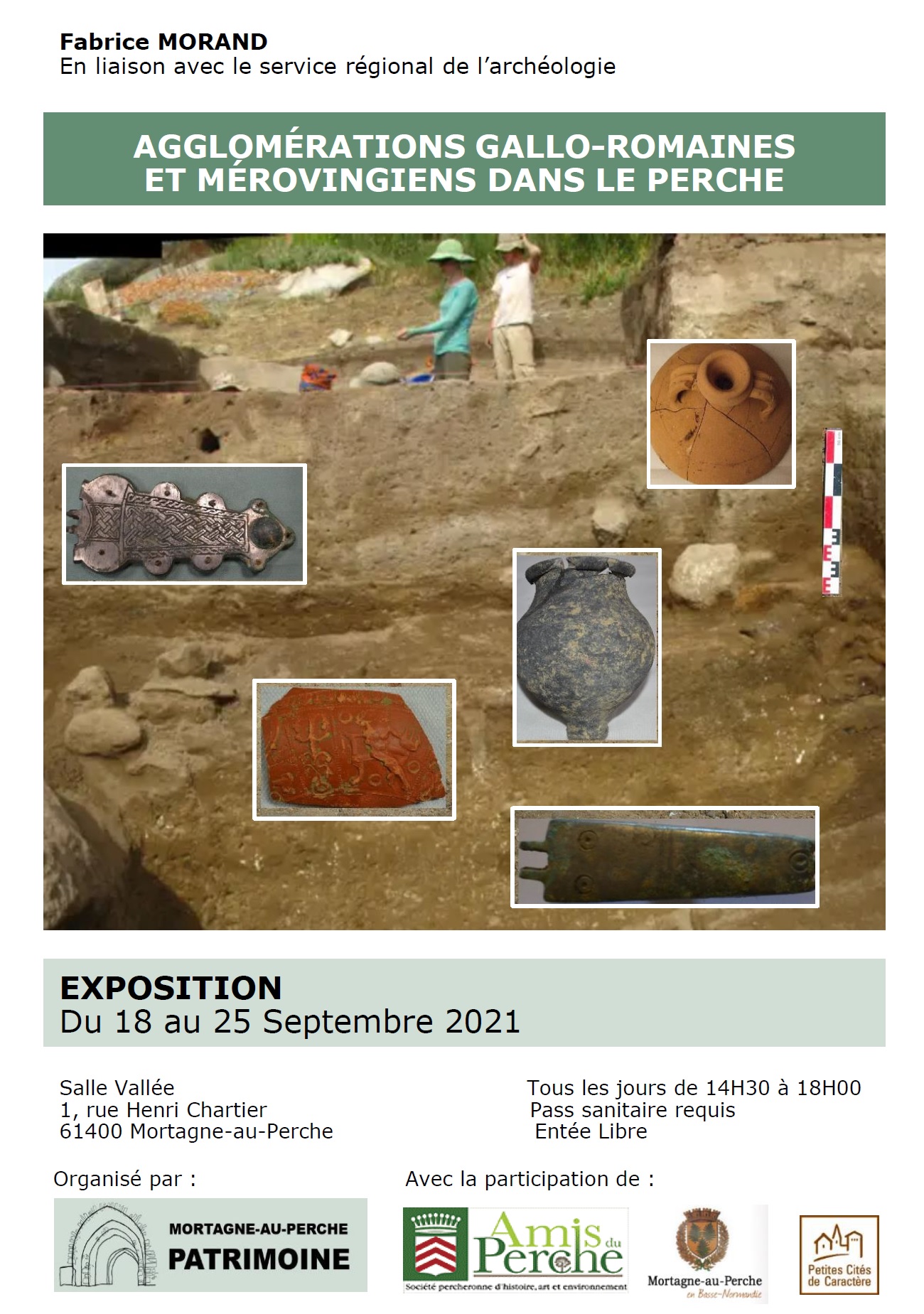 18-25 septembre 2021, Mortagne, exposition, Gallo-romains et Mérovingiens dans le Perche