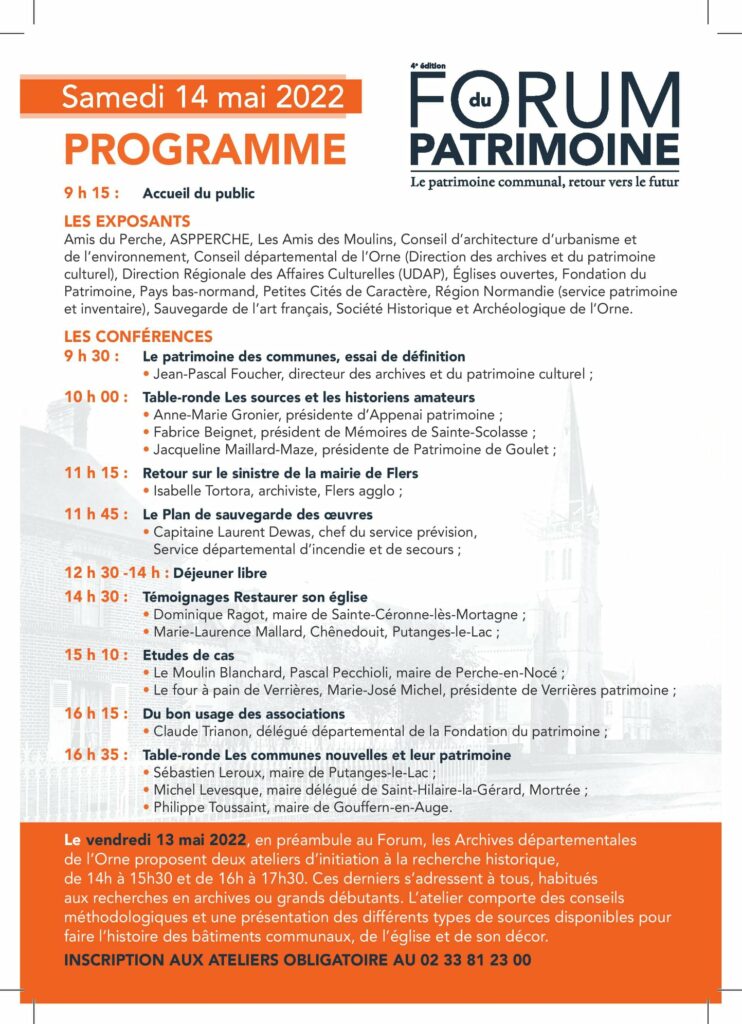 2022-05-14, Programme du 4e forum du patrimoine