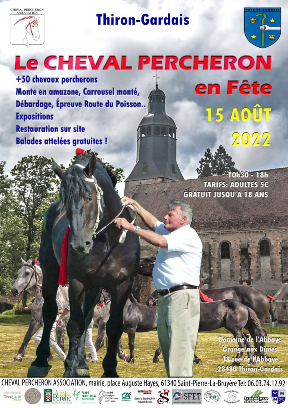 Le cheval percheron en fête (affiche), lundi 15 août 2022