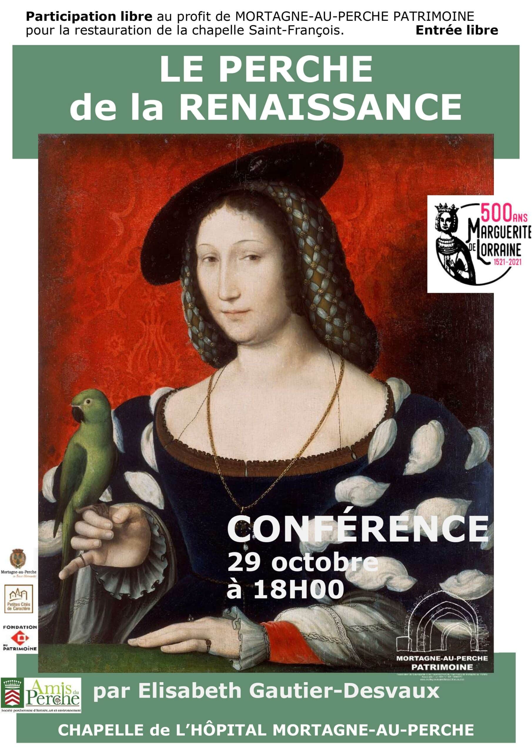 affiche conférence Elisabeth Gautier-Desvaux_ Le Perche & la Renaissance (29 octobre 2022)
