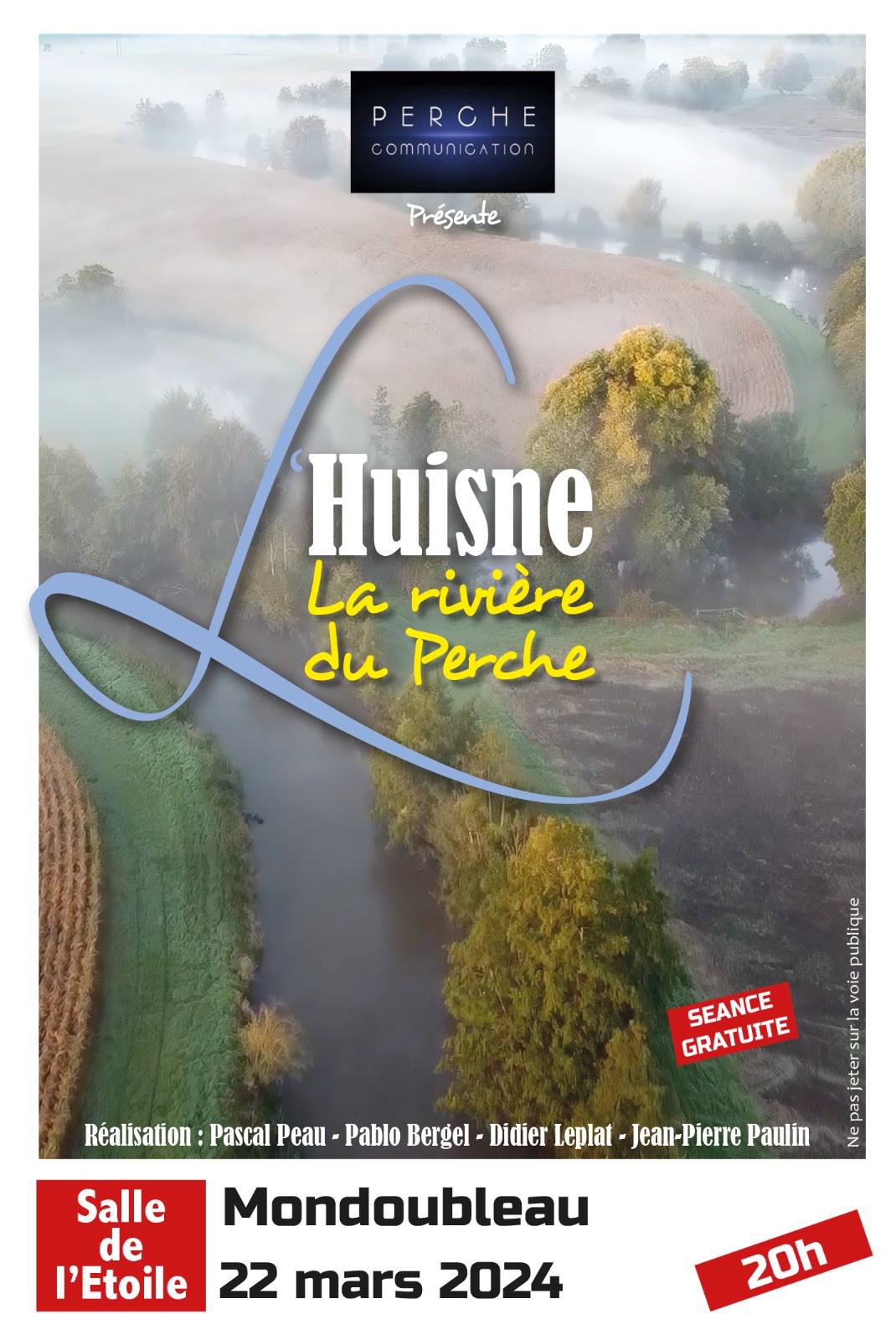 Projection de l'Huisne, la rivière du Perche, un documentaire de Perche-Communication (22 mars 2024, Mondoubleau)