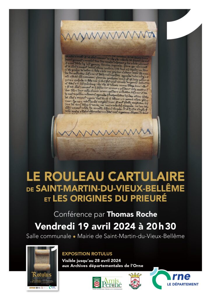Aff - Conf Rouleau Cartulaire, 19 avril 2024, Saint-Martin-du-Vieux-Bellême