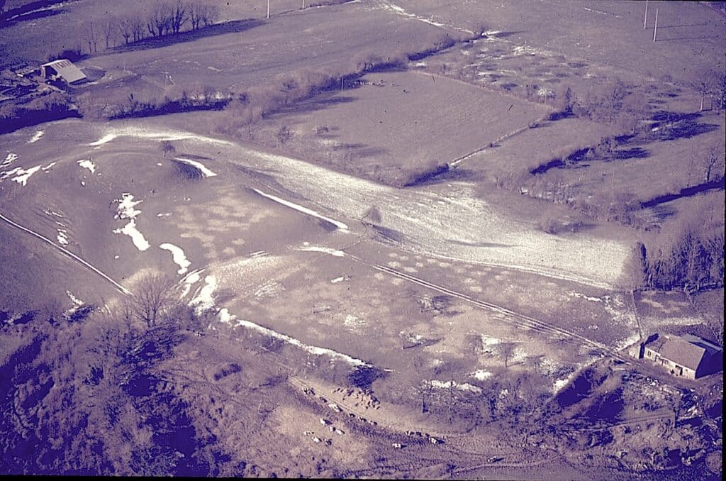 Le Larry, photo aérienne de Michel Ganivet (mars 1985)