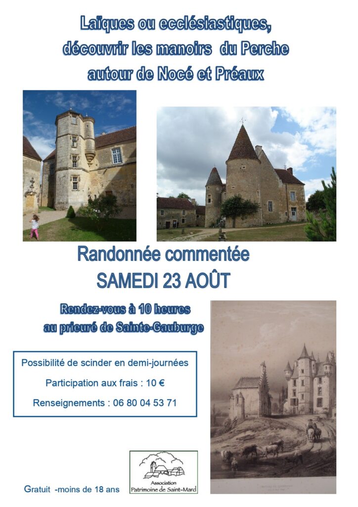 2025-08-23, Randonnée patrimoine St-Mard, manoirs laïcs et éclésiastiques