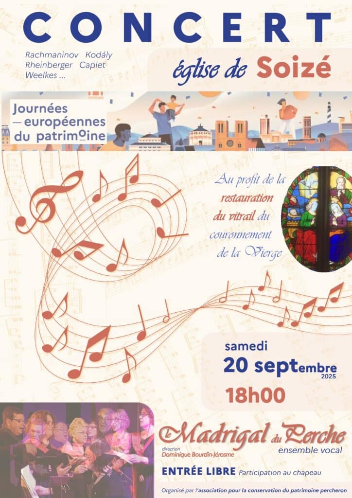 Affiche Soizé, concert du Madrigal (20 septembre 2025)