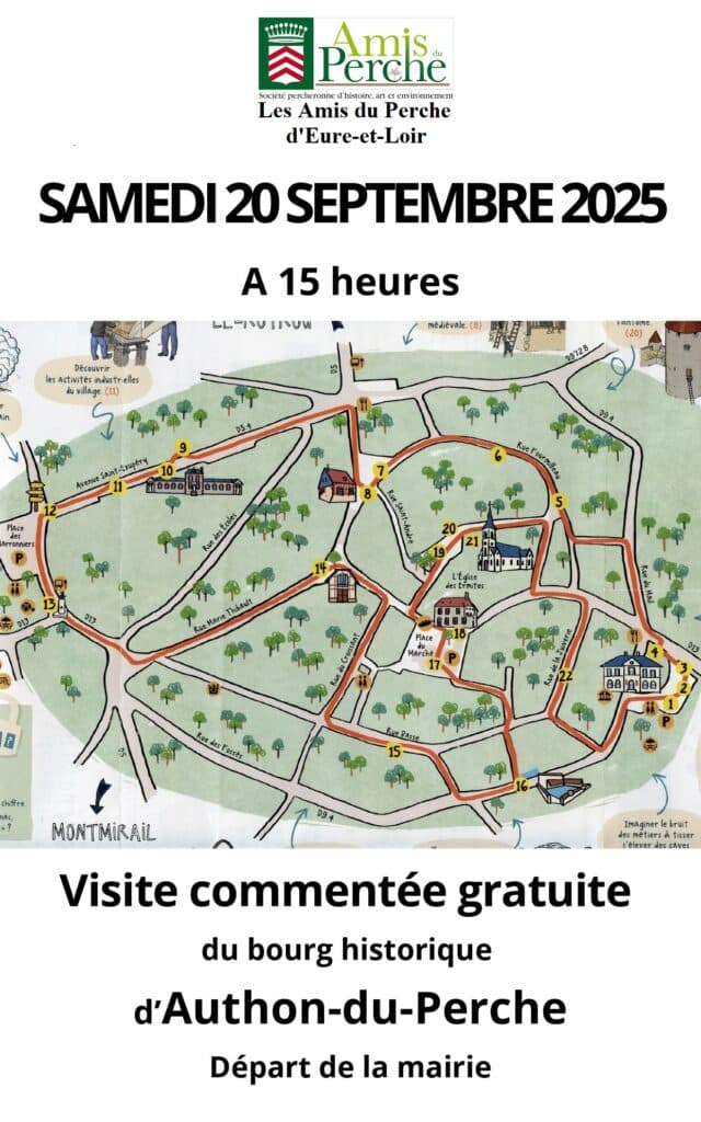 visite de bourg des Amis du Perche d'Eure-et-Loir d'Authon-du-Perche (samedi 20 septembre 2025)