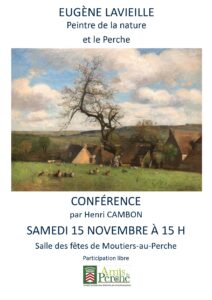 Affiche conférence Lavieille (samedi 15 novembre 2025, Moutiers-au-Perche)